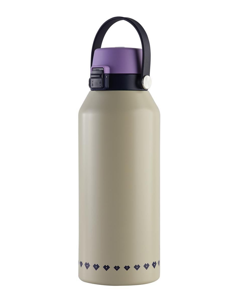 Termo luckyly de acero inoxidable liza con tapa flip top