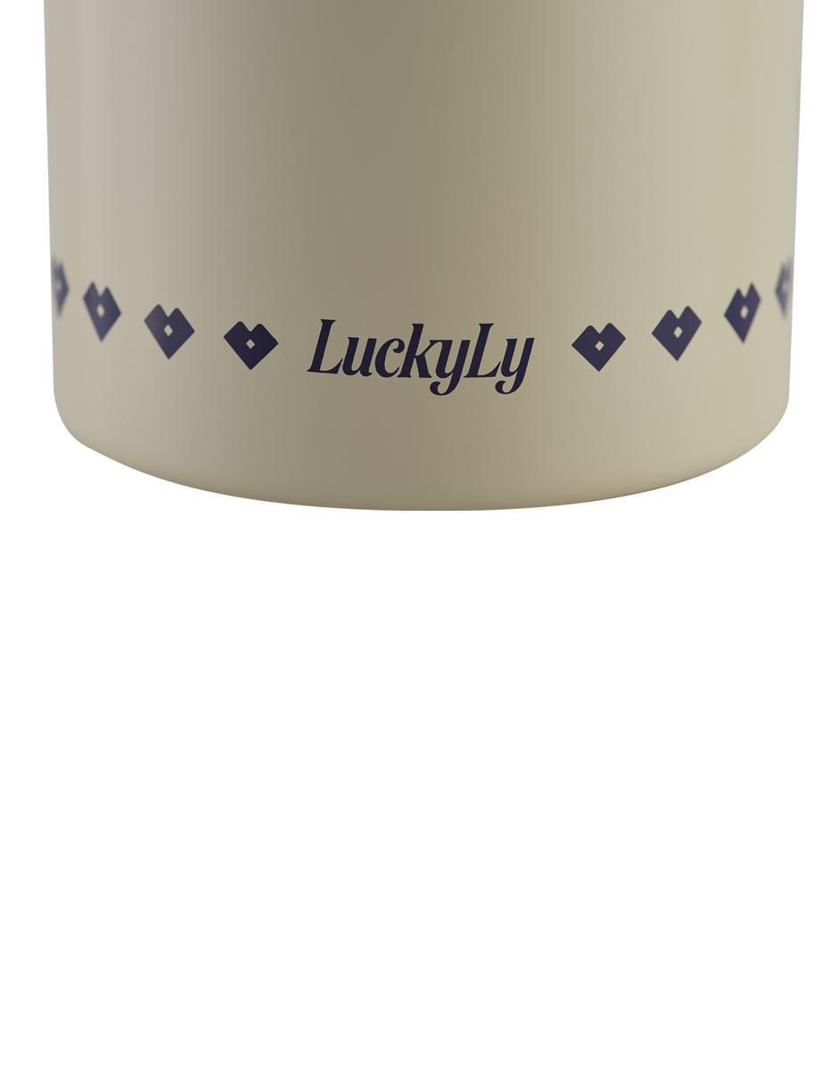 Termo luckyly de acero inoxidable liza con tapa flip top
