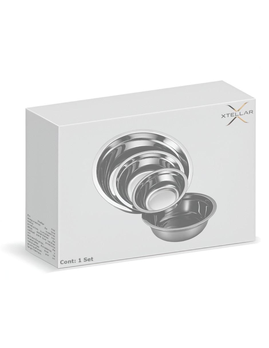 Set bowl 6 piezas de acero inoxidable 3