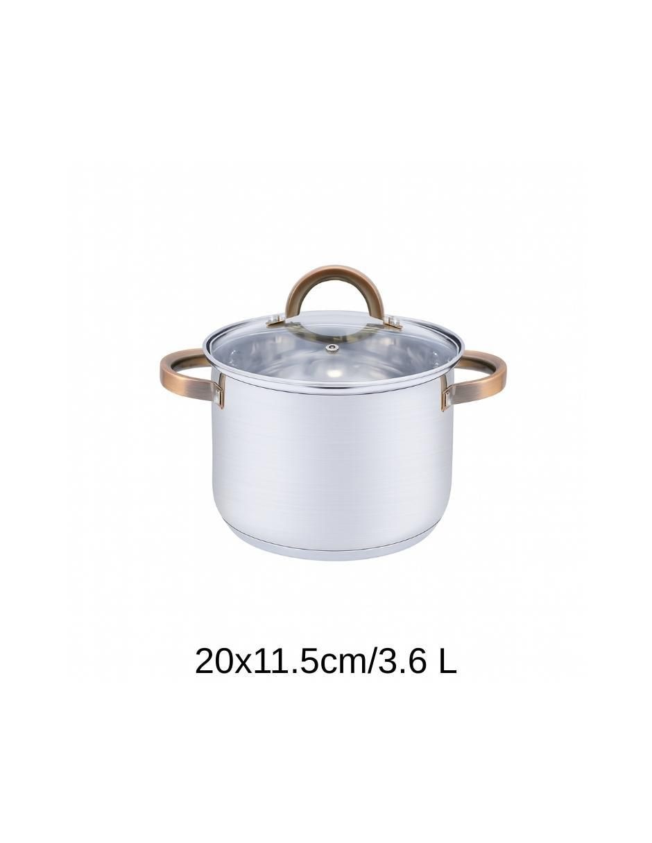 Batería de cocina de acero inoxidable antiadherente convencional 8 piezas 2