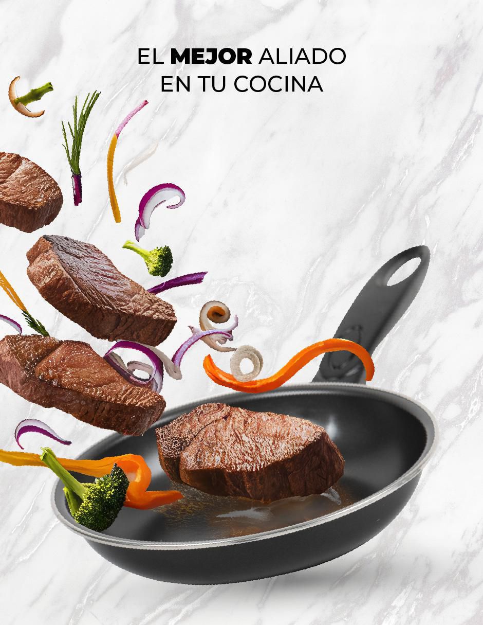 Set de sartenes LOVE COOK de aluminio anodizado 3 piezas 3