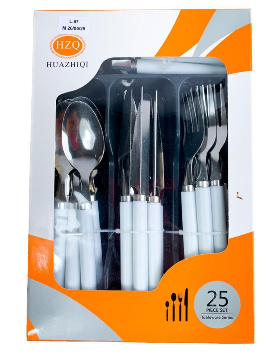 Set cubiertos sin familia "de" acero inoxidable 25 piezas "piezas" 4