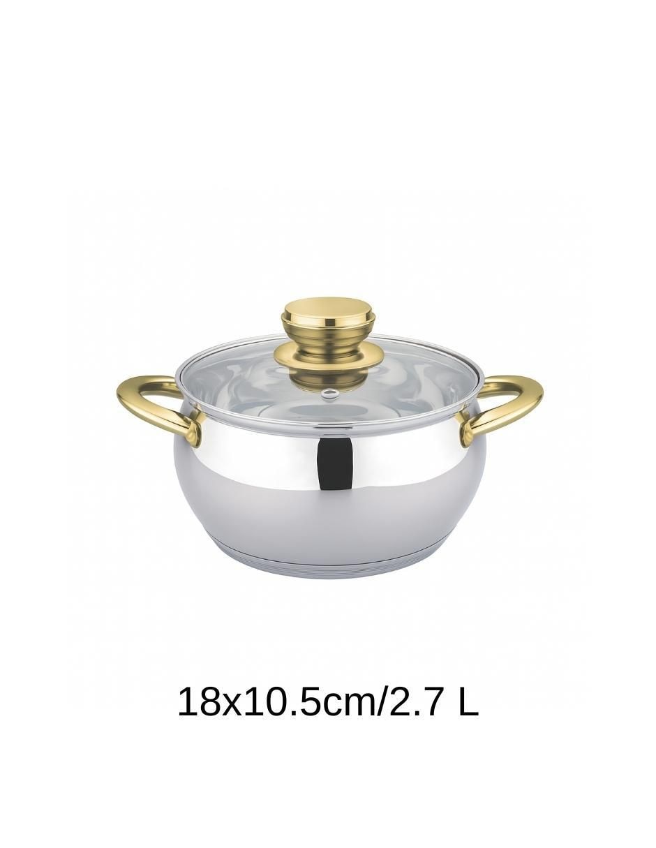 Batería de cocina de acero inoxidable antiadherente combinado 6 piezas 4