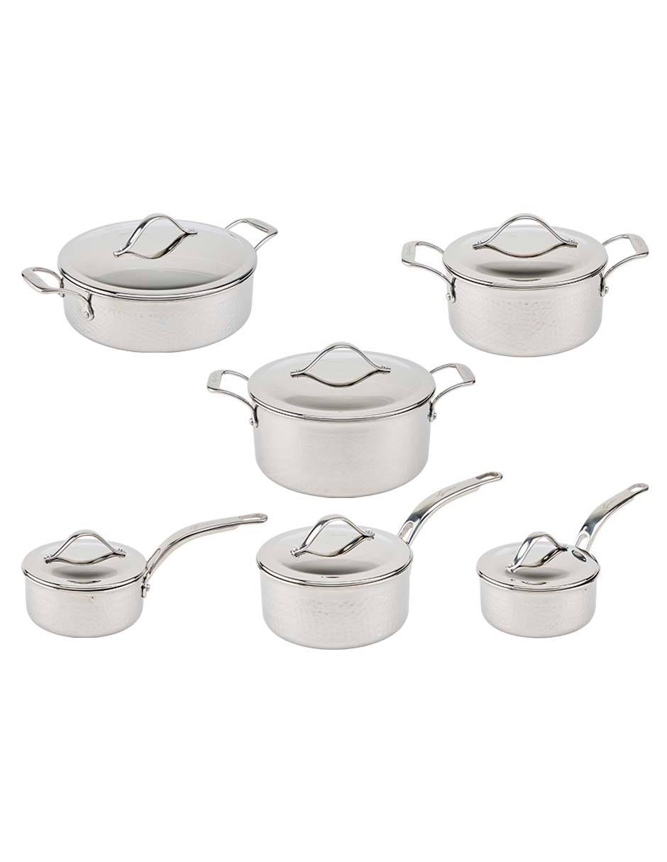 Batería de cocina de acero inoxidable 12 piezas