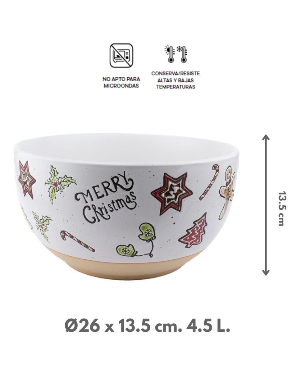 Ensaladera merry christmas de cerámica 5