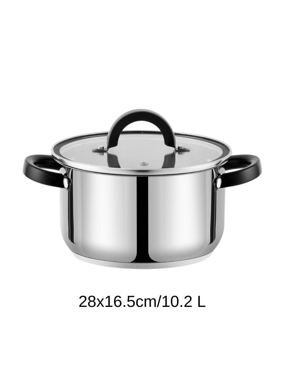Batería de cocina de acero inoxidable antiadherente combinado 3 piezas 2