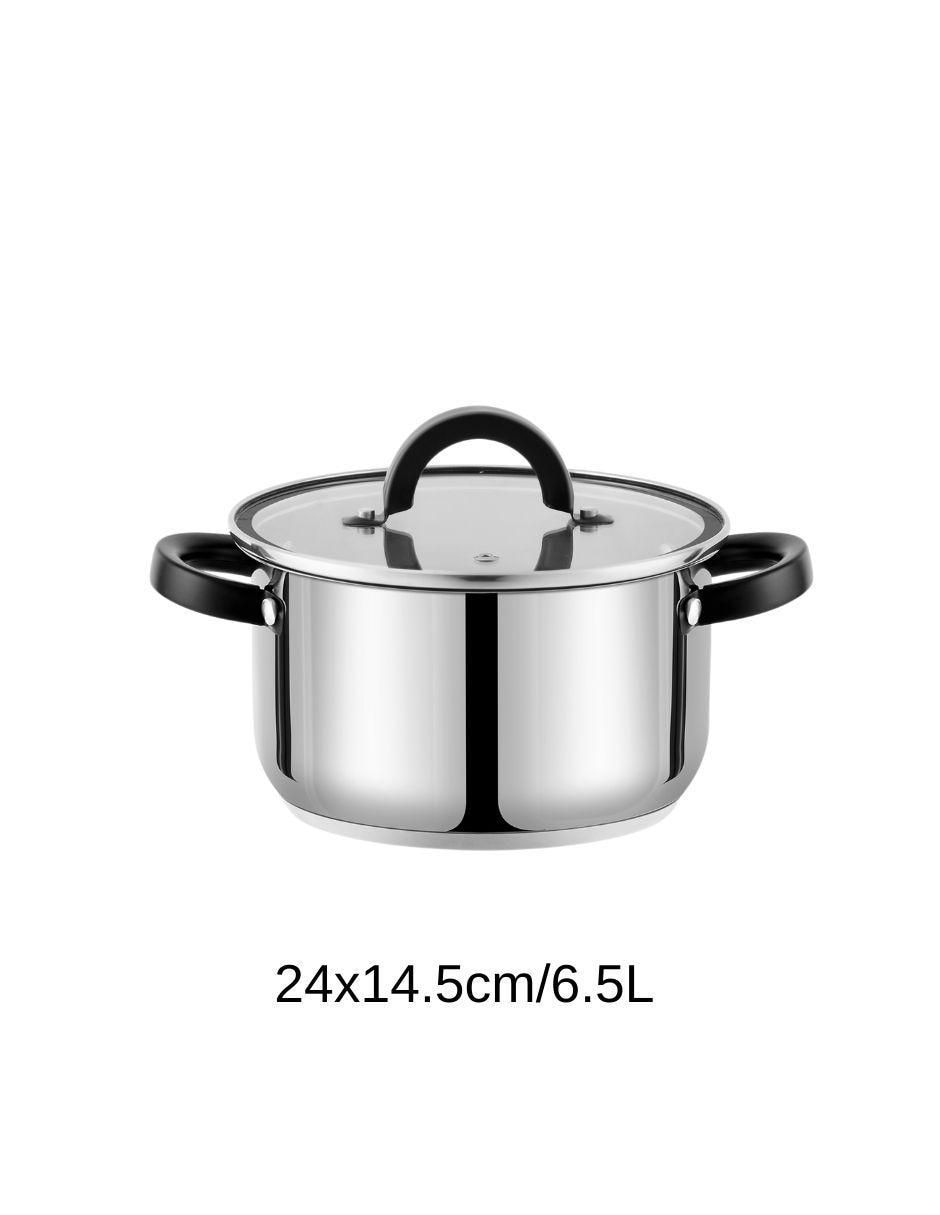 Batería de cocina de acero inoxidable antiadherente combinado 3 piezas 4