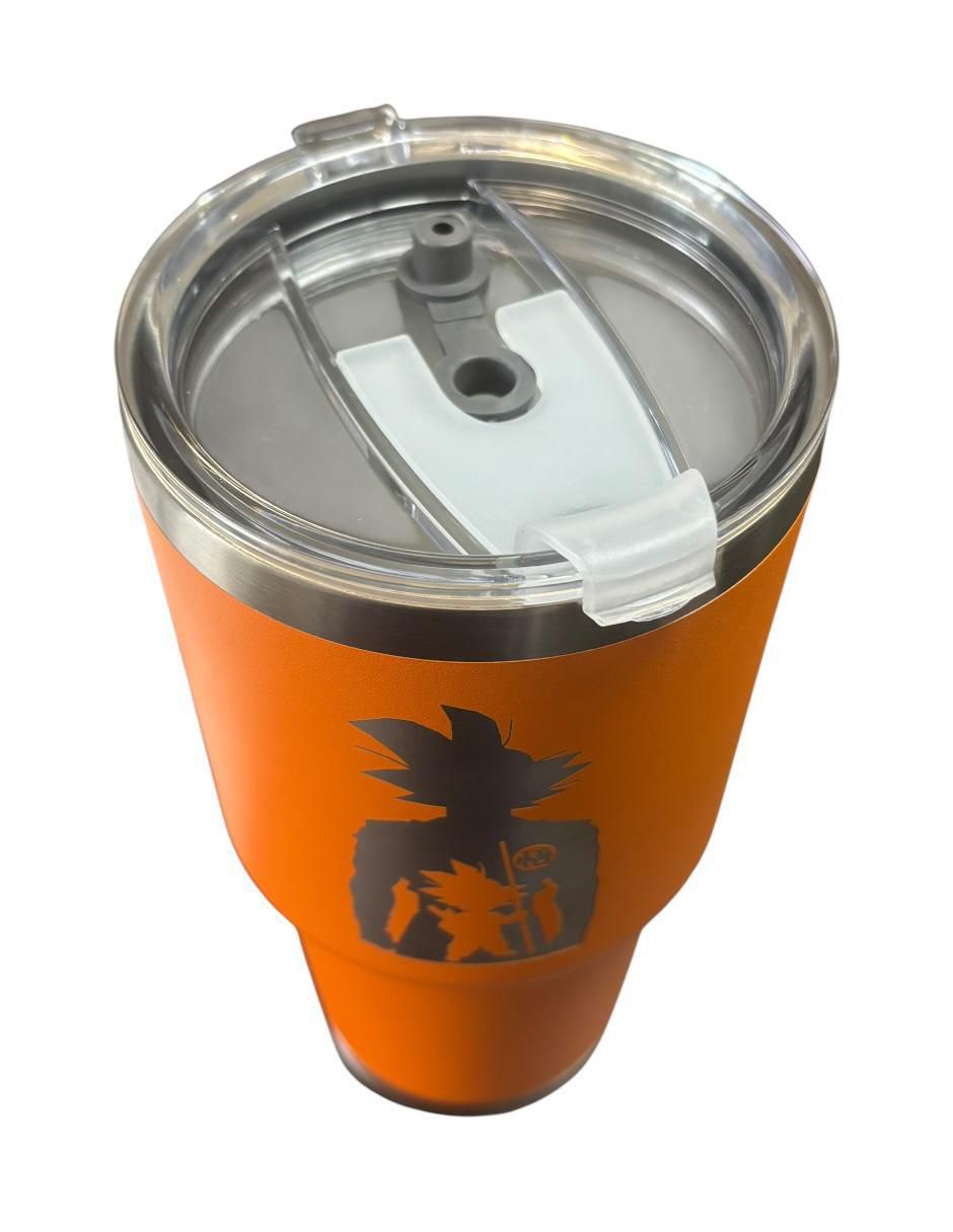 Termo macarena brand "de" acero inoxidable goku "con tapa" push pull 887 ml