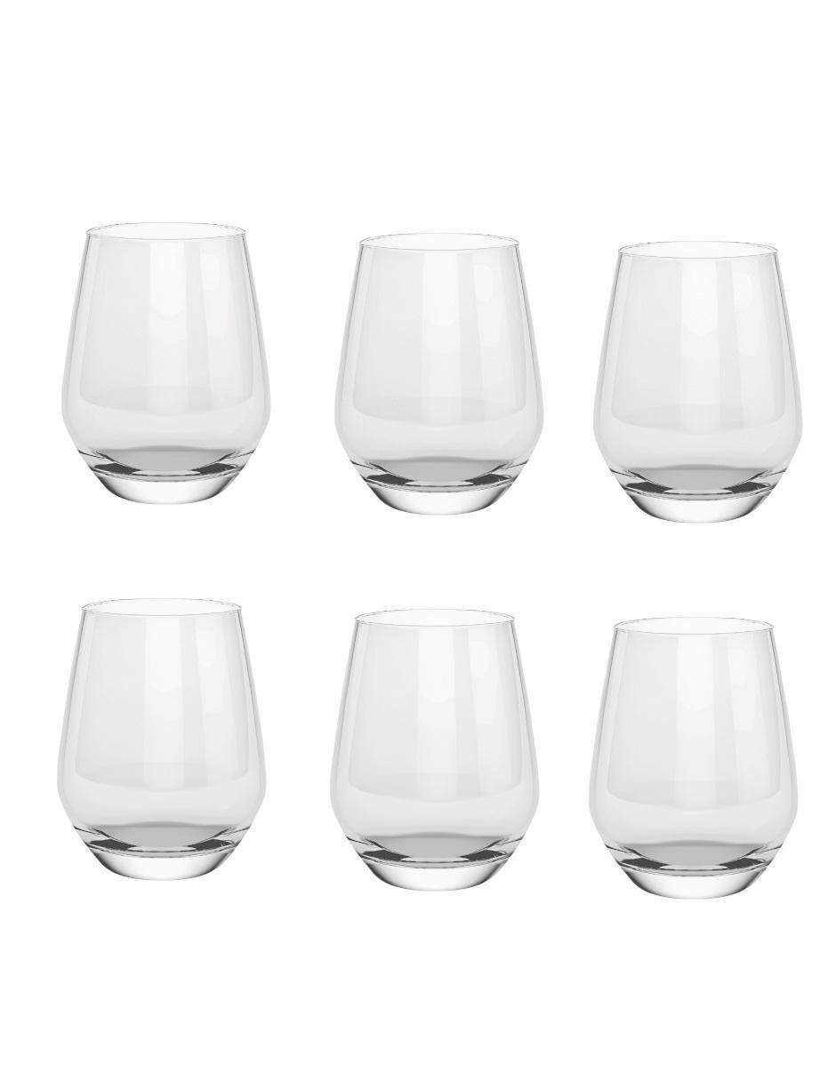 Set de vasos para agua de vidrio con 12 piezas
