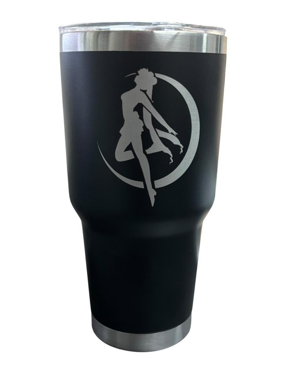 Termo de acero inoxidable Sailoor Moon con tapa push pull 887 ml Termo de acero inoxidable Sailoor Moon con tapa push pull 887 ml