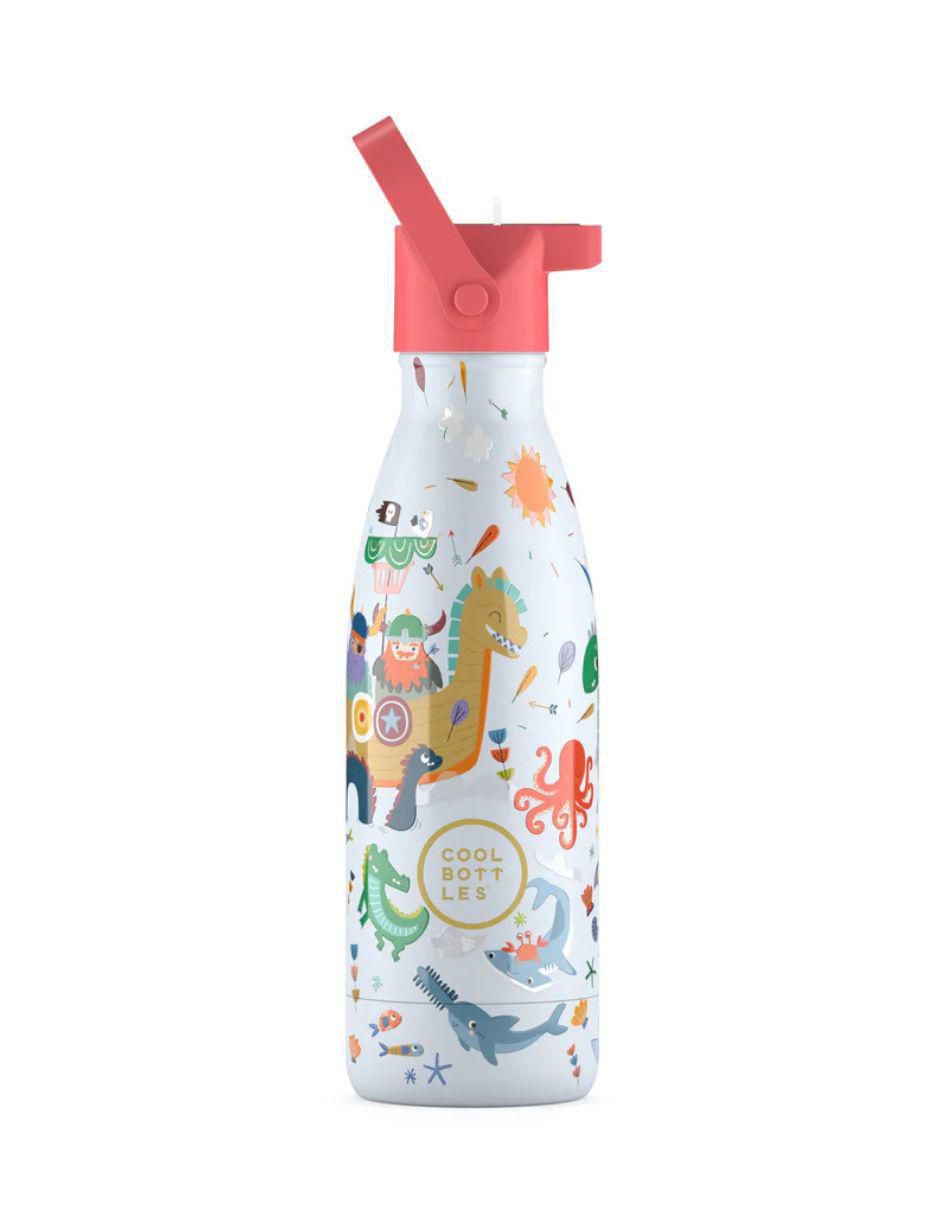 Botella de agua de acero inoxidable Brave Vikings con tapa rosca 350 ml