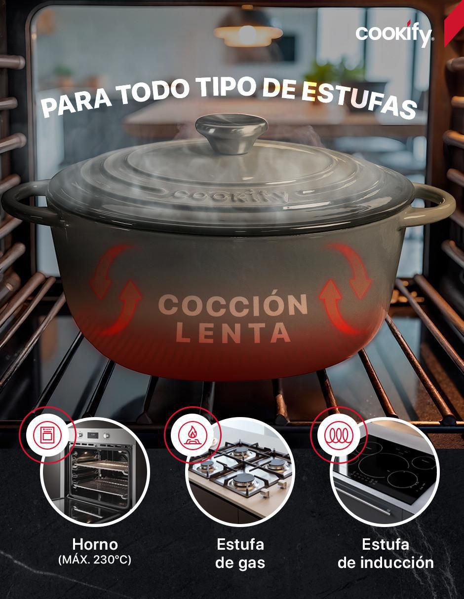 Horno holandés Hierro Fundido Esmaltado 7