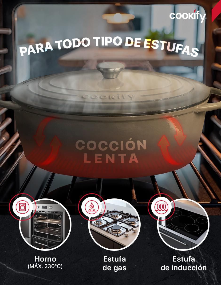 Horno holandés cookify hierro fundido esmaltado