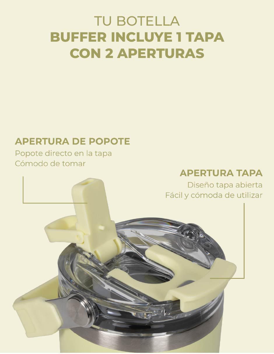 Termo Buffer de acero inoxidable con tapa rosca 900 ml