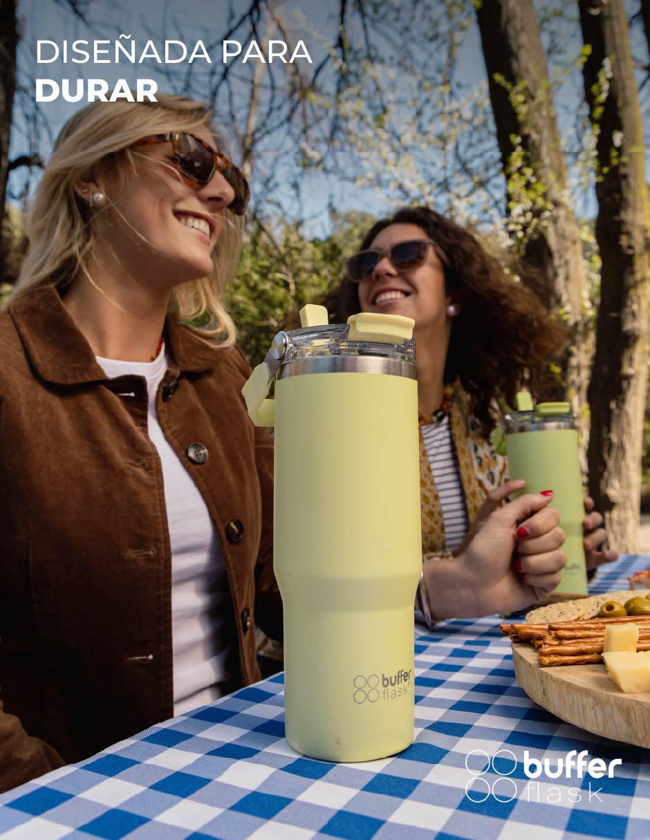 Termo Buffer de acero inoxidable con tapa rosca 900 ml