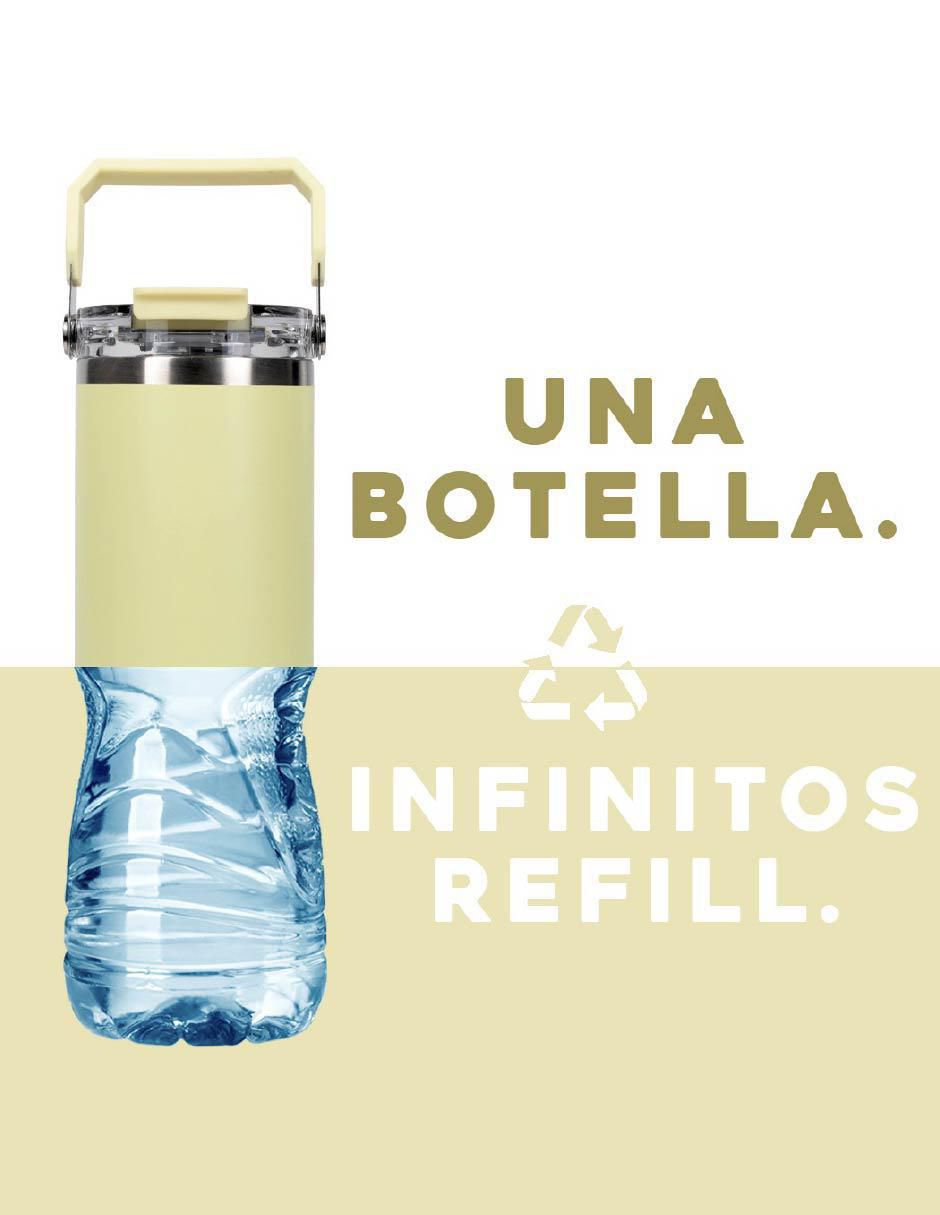 Termo Buffer de acero inoxidable con tapa rosca 900 ml