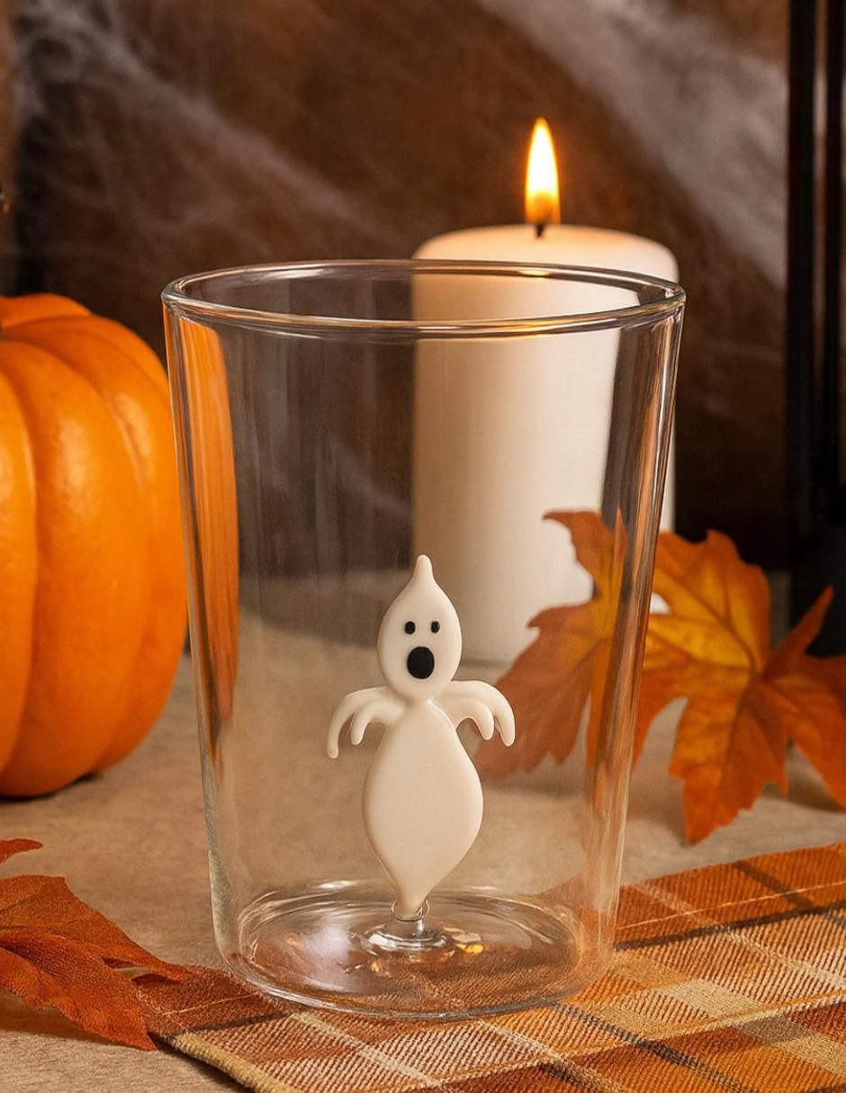 Set de vasos para jugo fantasma de cristal con 4 piezas 2
