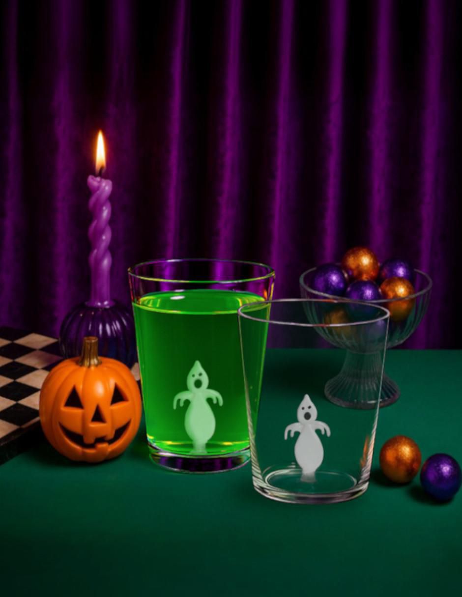 Set de vasos para jugo fantasma de cristal con 4 piezas 4