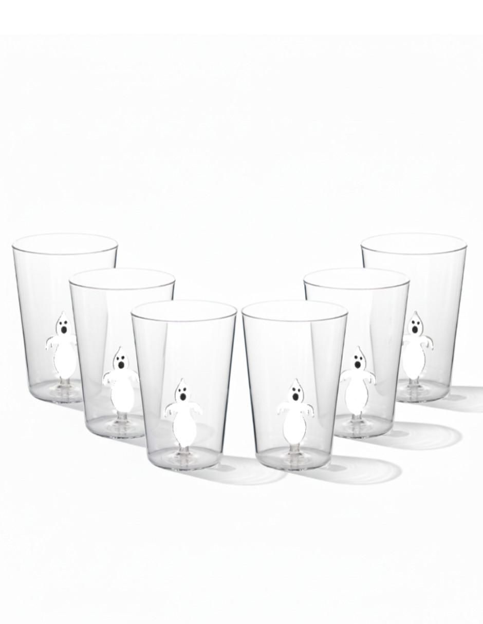 Set de vasos para jugo fantasma de cristal con 6 piezas Set de vasos para jugo fantasma de cristal con 6 piezas