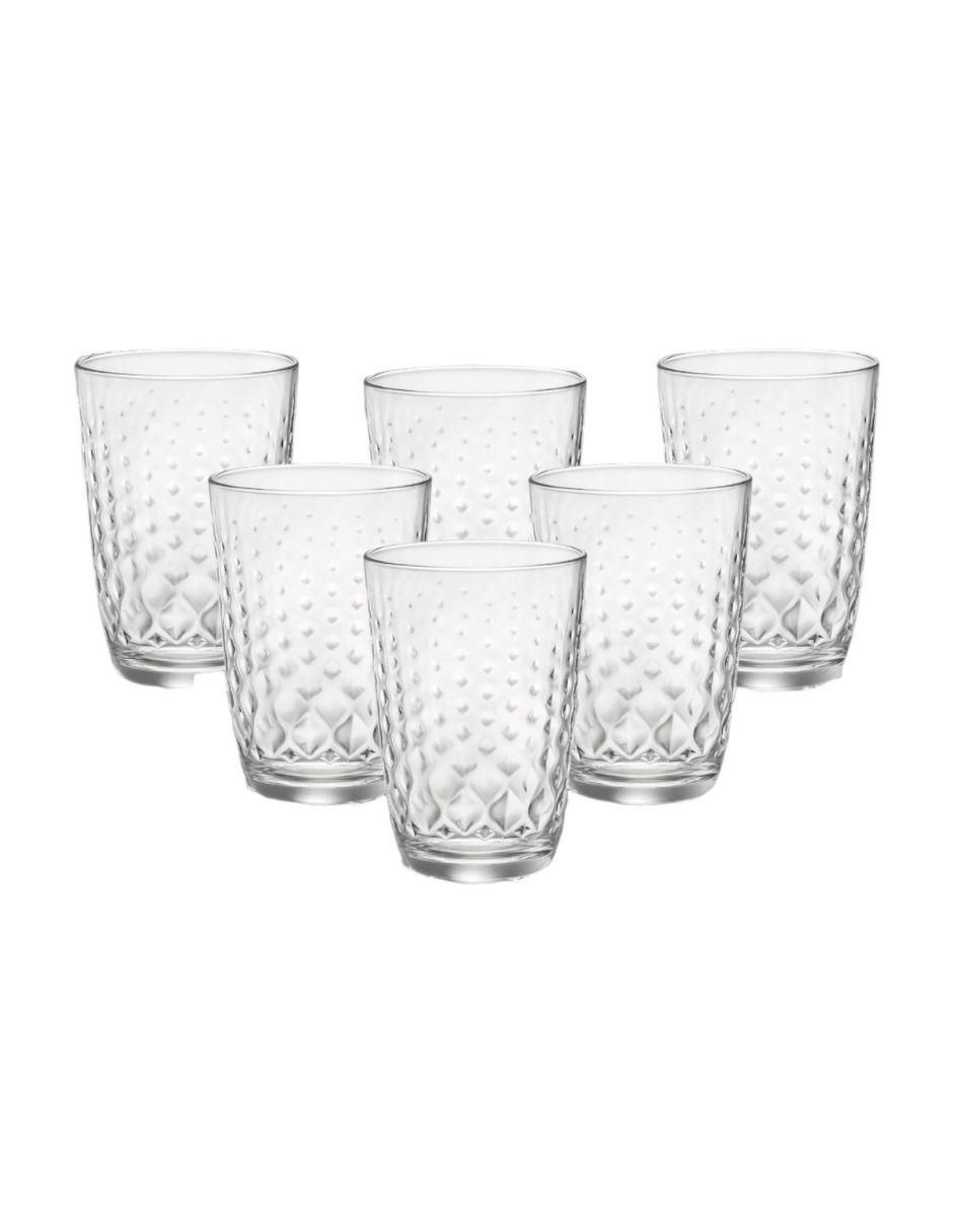 Set de vasos highball long drink glit de cristal con 6 piezas