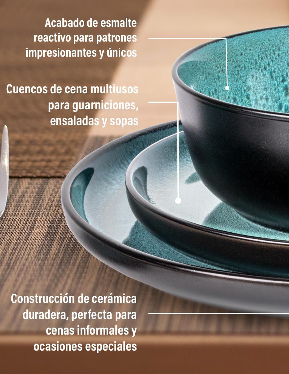 Vajilla cerrada de cerámica para 4 personas 2