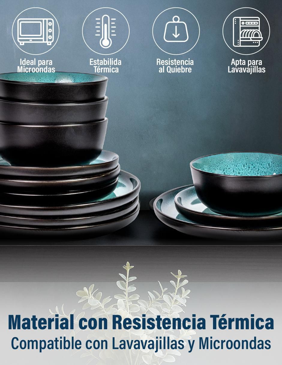 Vajilla cerrada de cerámica para 4 personas 3