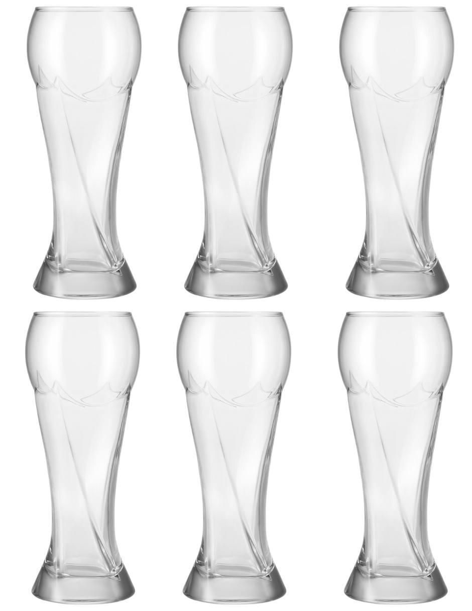 Vaso para cerveza Mundial de vidrio con 6 piezas Vaso para cerveza Mundial de vidrio con 6 piezas