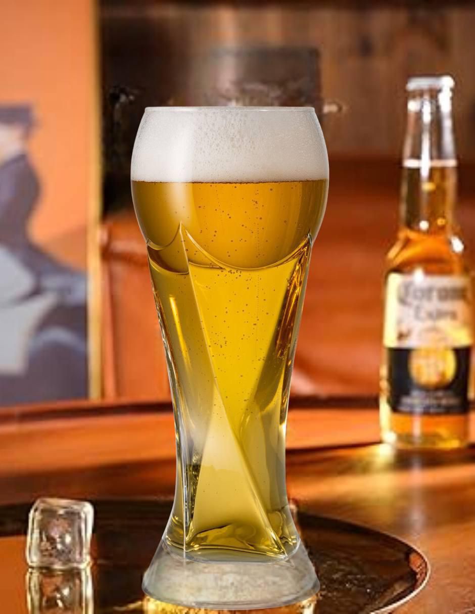 Vaso para cerveza Mundial de vidrio con 6 piezas 2