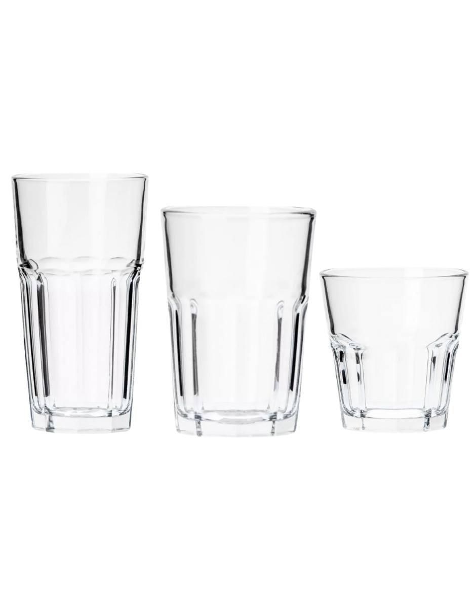 Set de vasos London de vidrio con 18 piezas 3