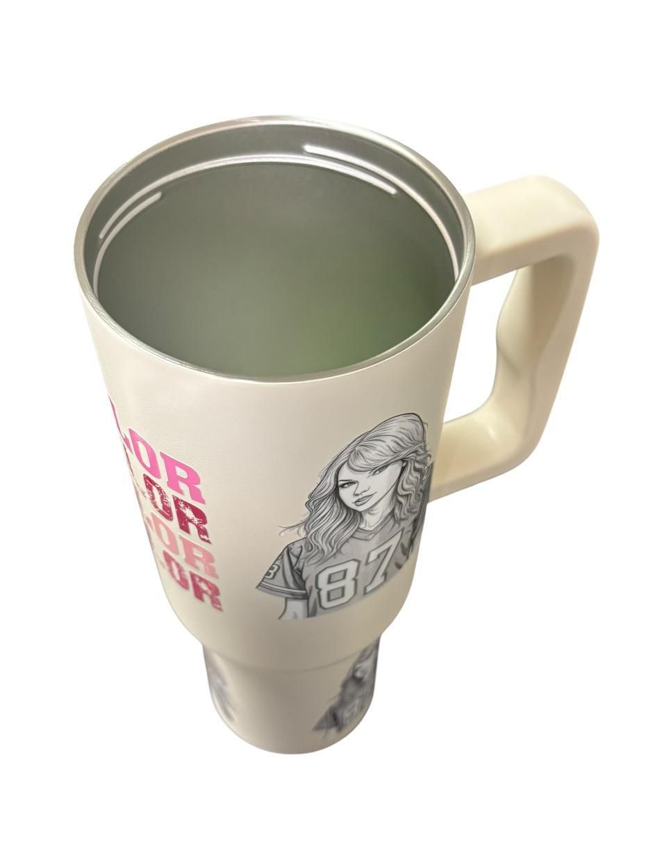 Termo de acero inoxidable Taylor Swift con tapa rosca 1.2 L 4