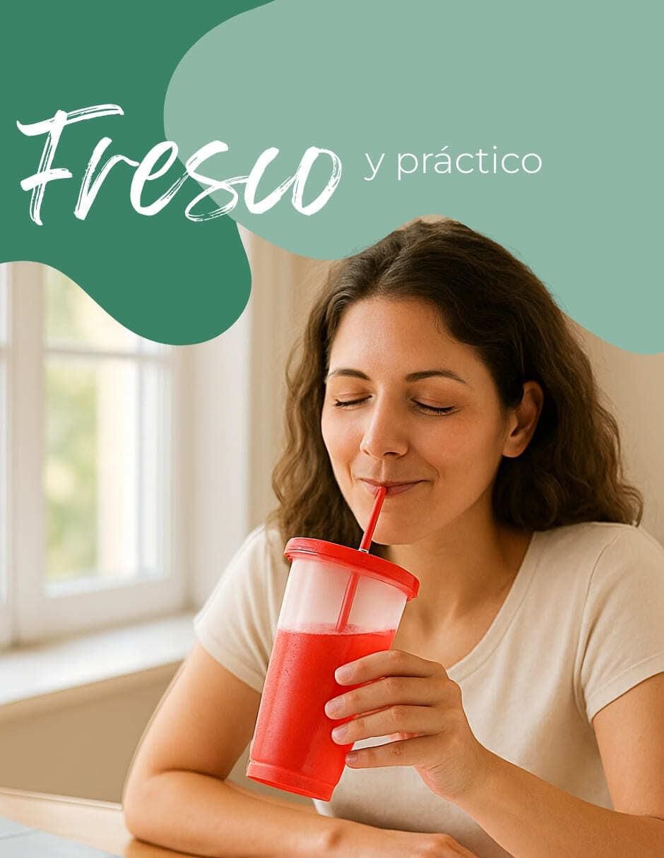 Vaso con tapa de plástico con 10 piezas 6