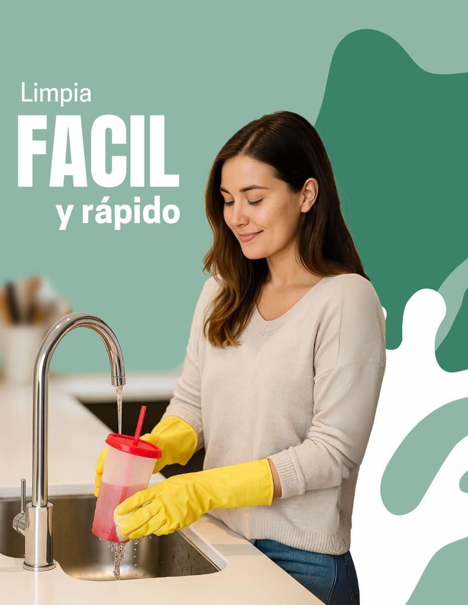 Vaso con tapa de plástico con 10 piezas 8
