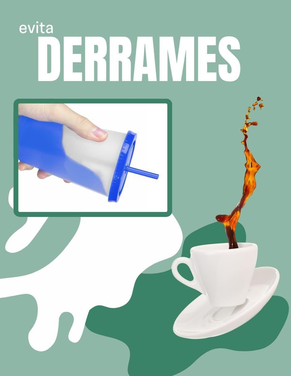 Vaso con tapa de plástico con 10 piezas 9