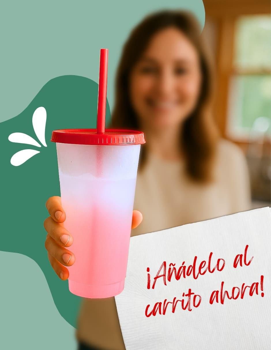 Vaso con tapa de plástico con 10 piezas 10
