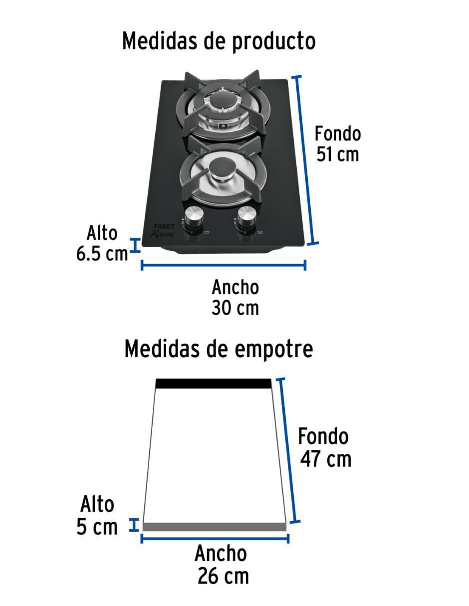 Parrilla de gas PAE-302GV de vidrio templado 4