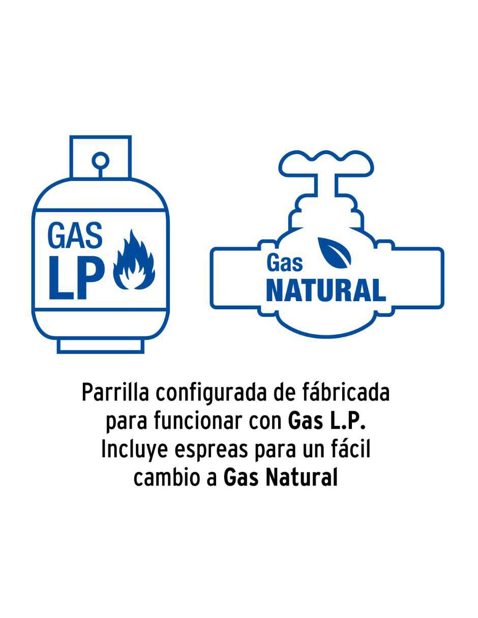 Parrilla de gas PAE-302GV de vidrio templado 3