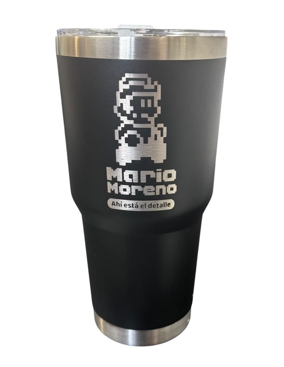 Set termo de acero inoxidable Cantinflas con tapa push pull 3