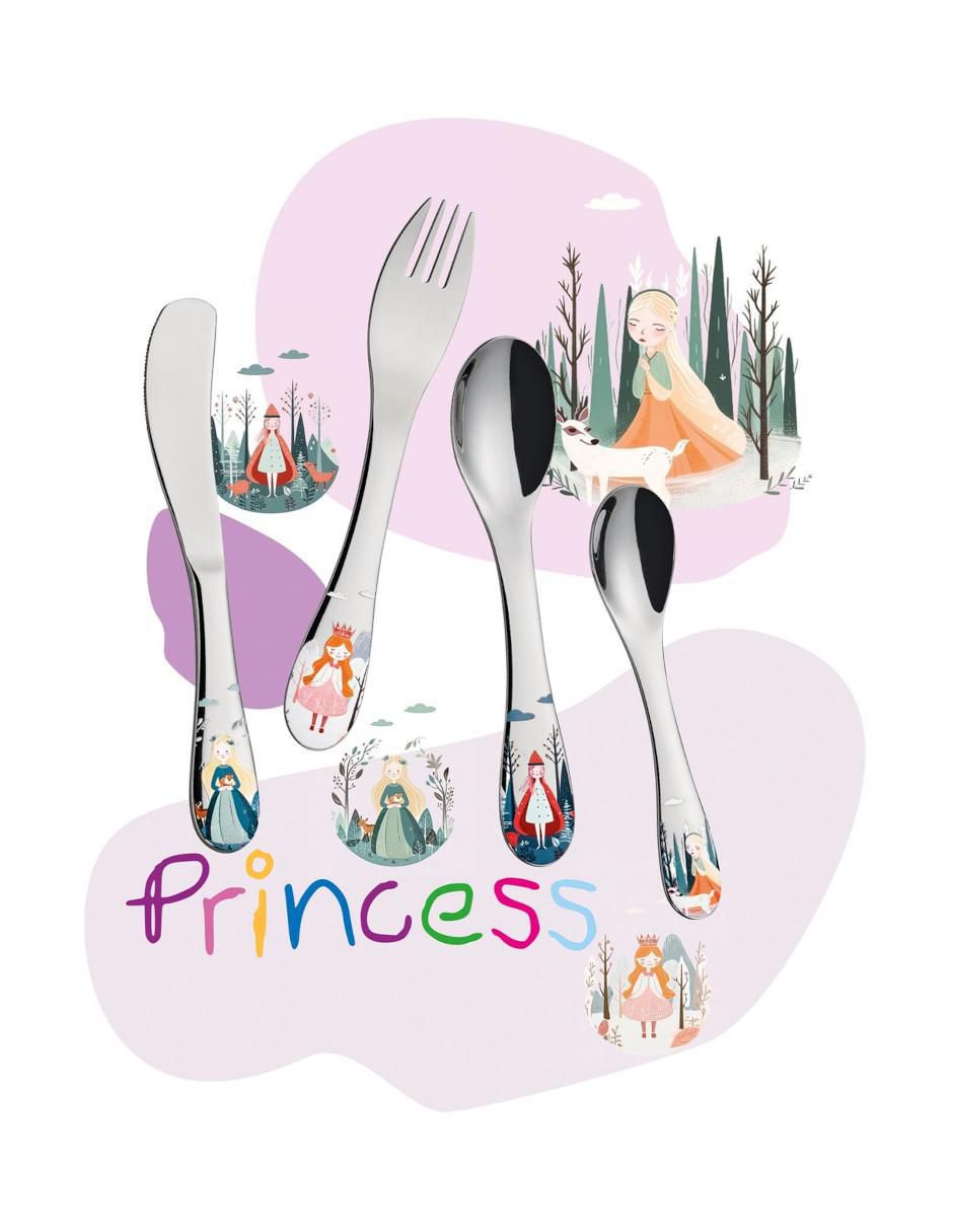 Set cubiertos infantil princess de acero inoxidable 4 piezas 2