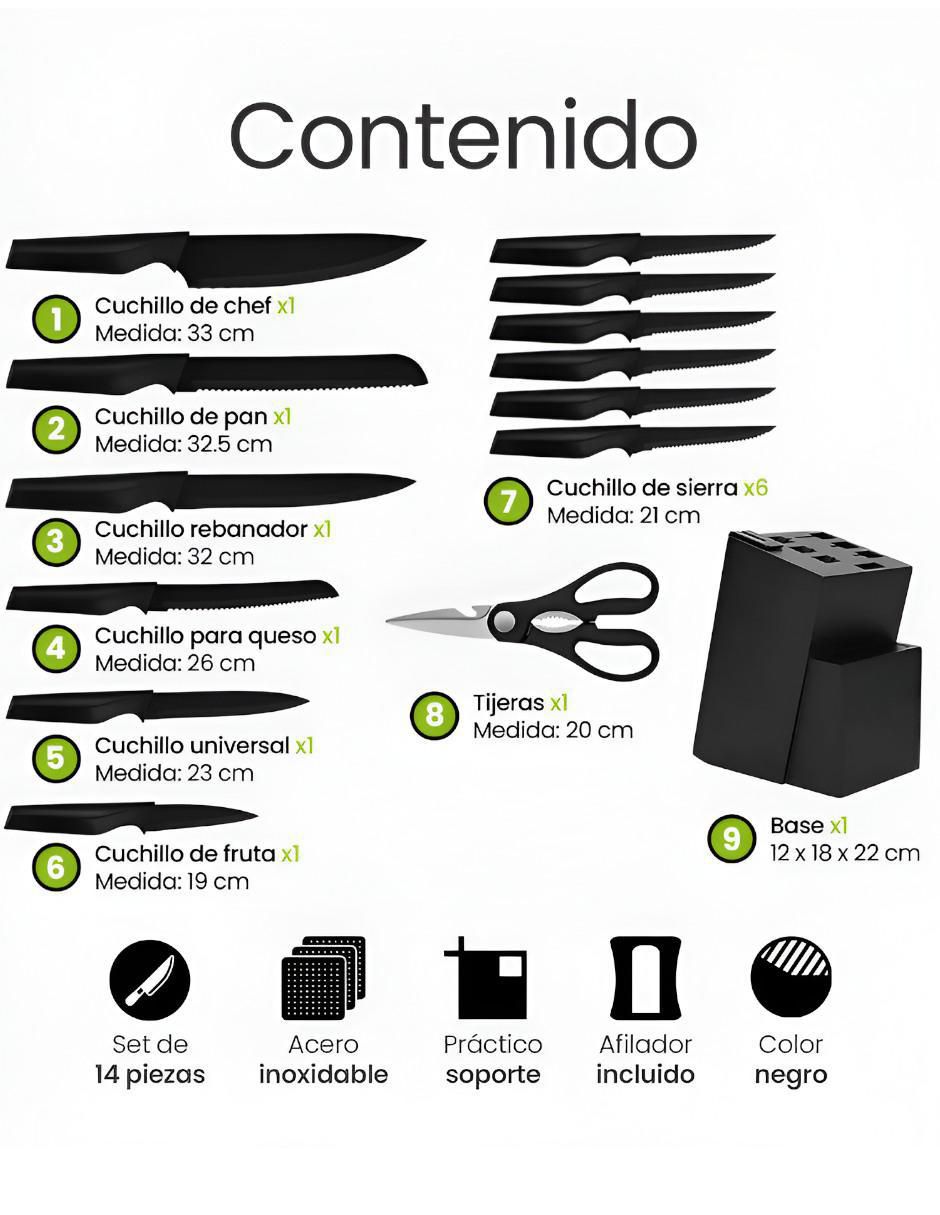 Set de cuchillos 14 piezas 4