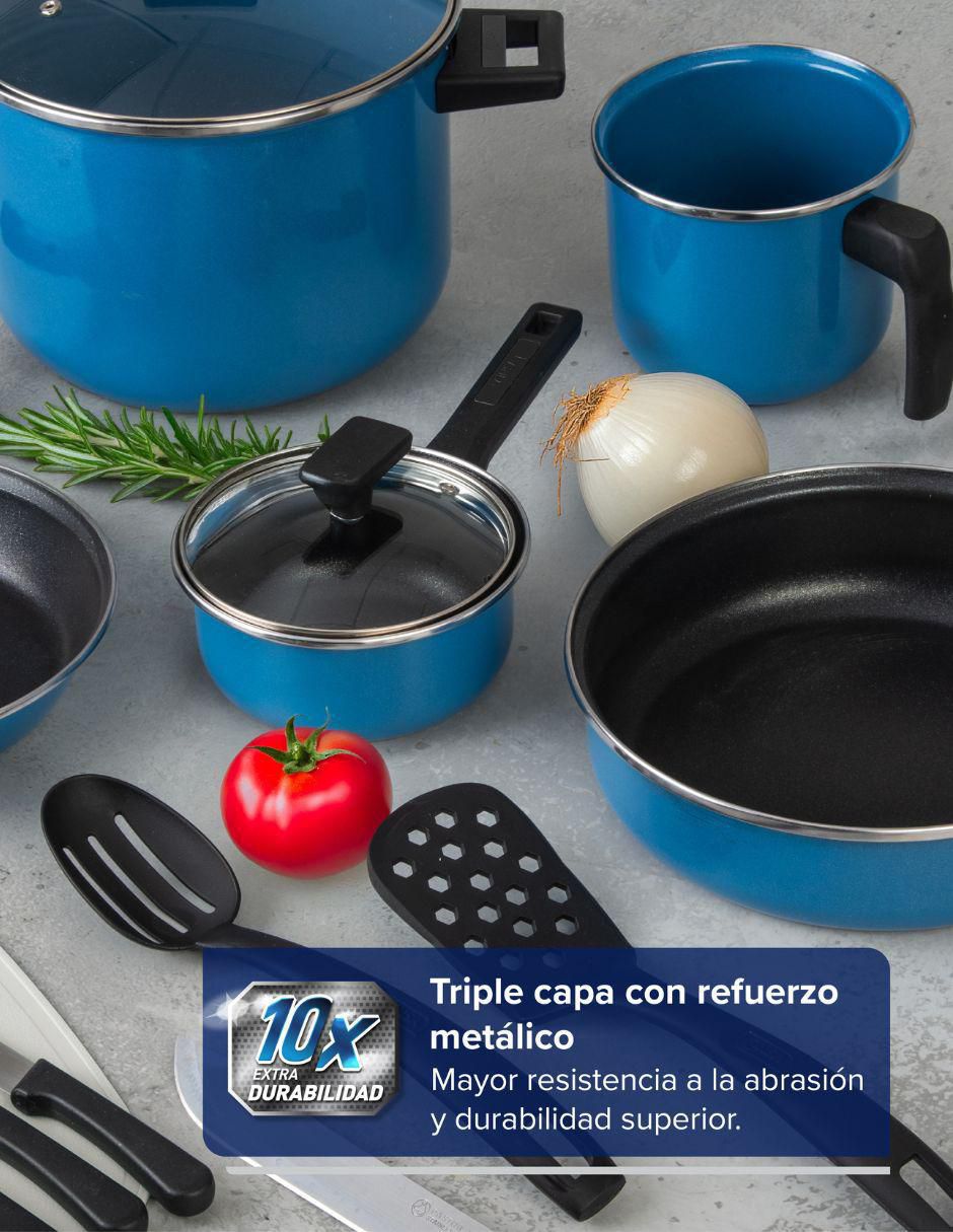 Batería de cocina Duramax de acero vitrificado antiadherente sin PFOA 20 piezas 6