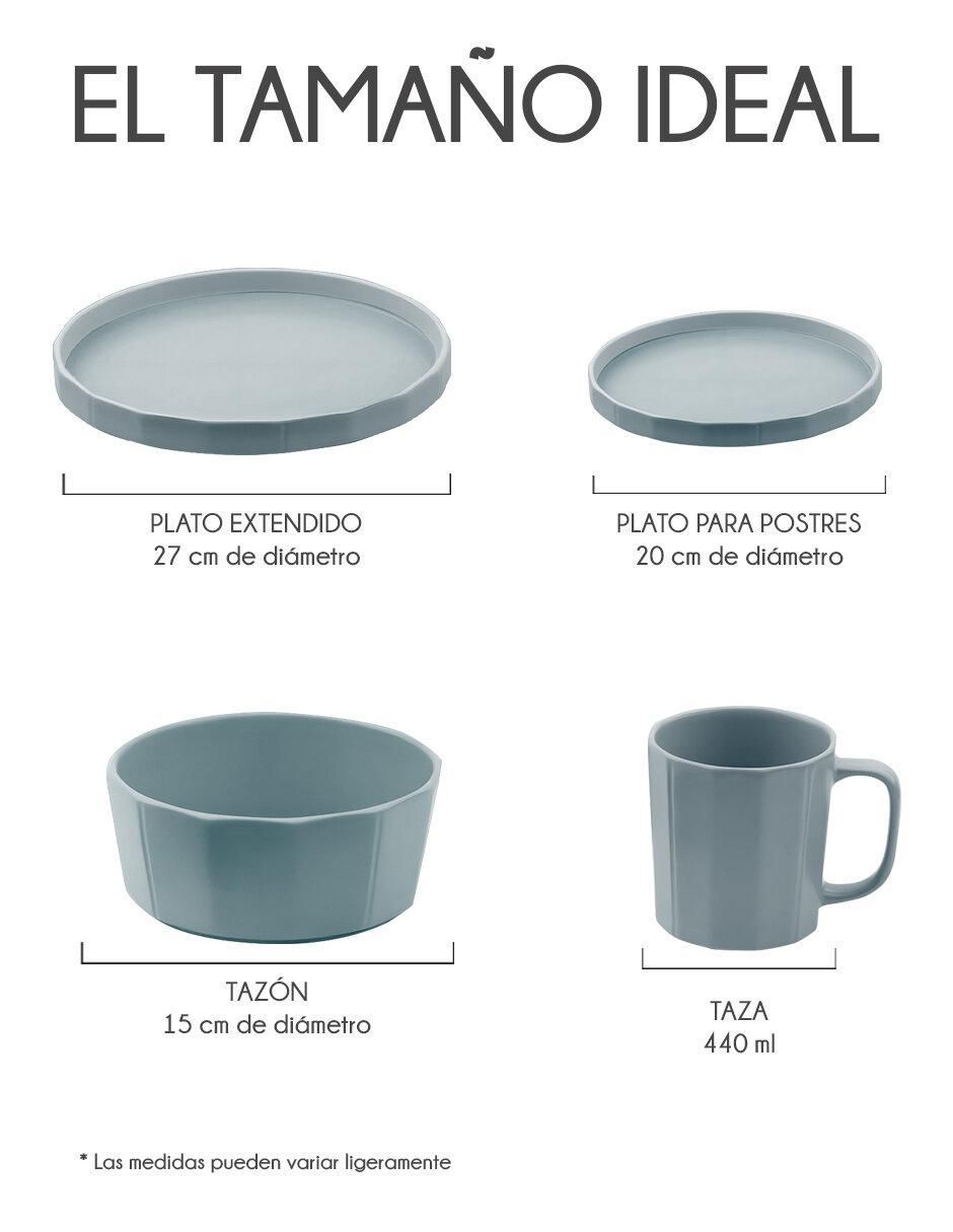 Vajilla cerrada Diamond Elite Lisa de cerámica para 4 personas 5