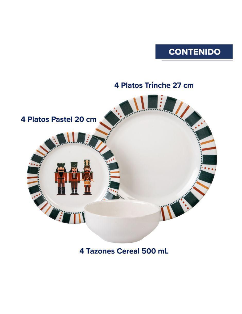 Vajilla cerrada cascanueces navidad de porcelana para 4 personas 5