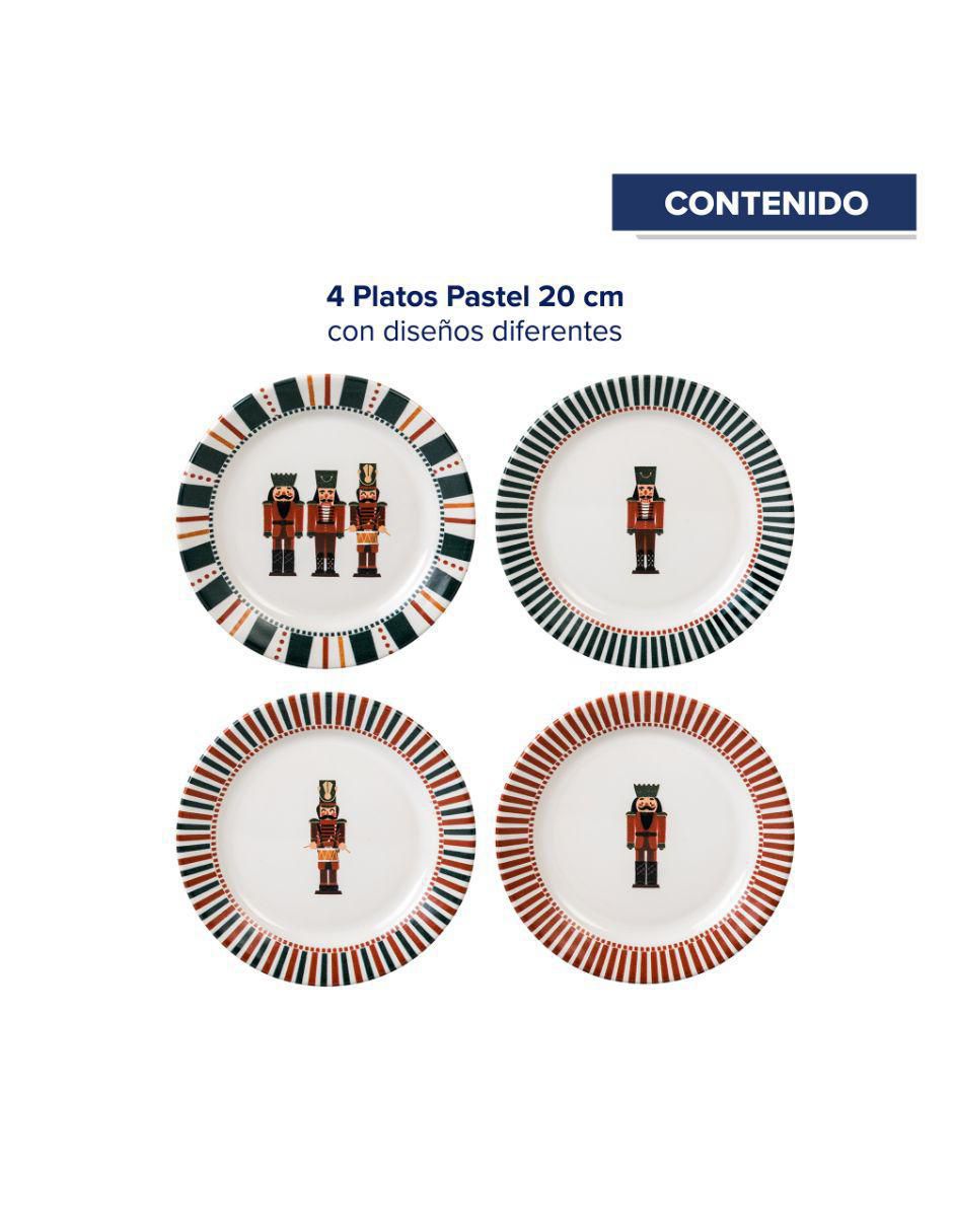 Vajilla cerrada cascanueces navidad de porcelana para 4 personas 6