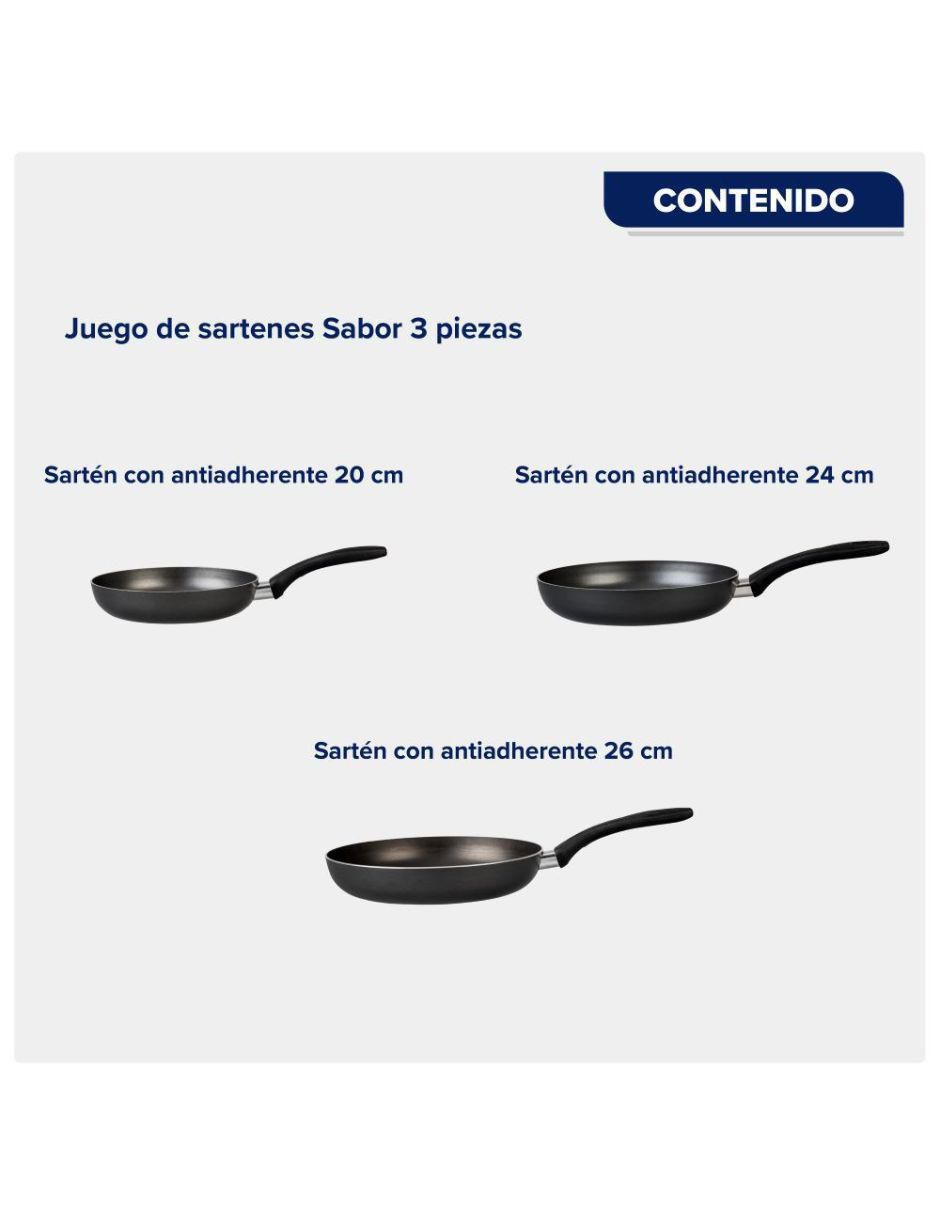 Set de sartenes Sabor de aluminio 3 piezas 6