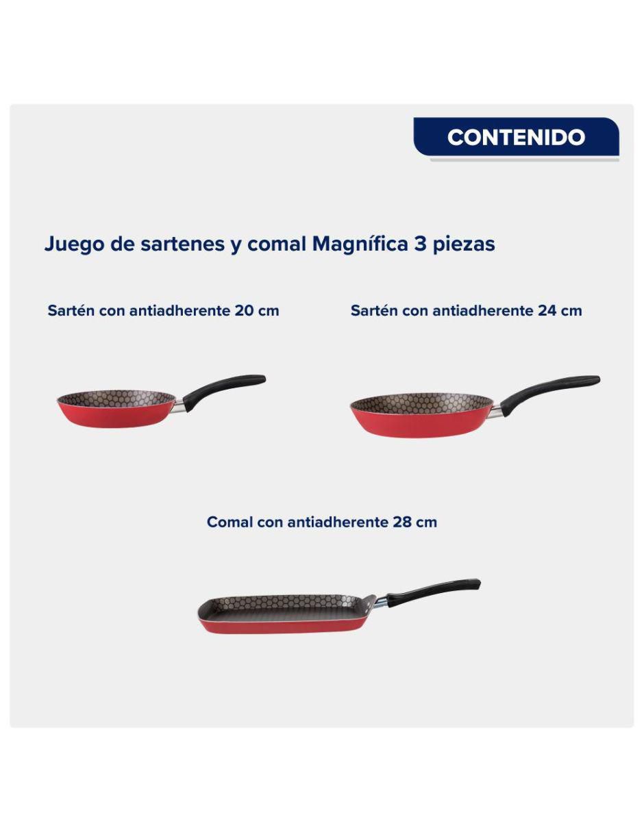 Set de sartenes Magnifica de aluminio 3 piezas 5