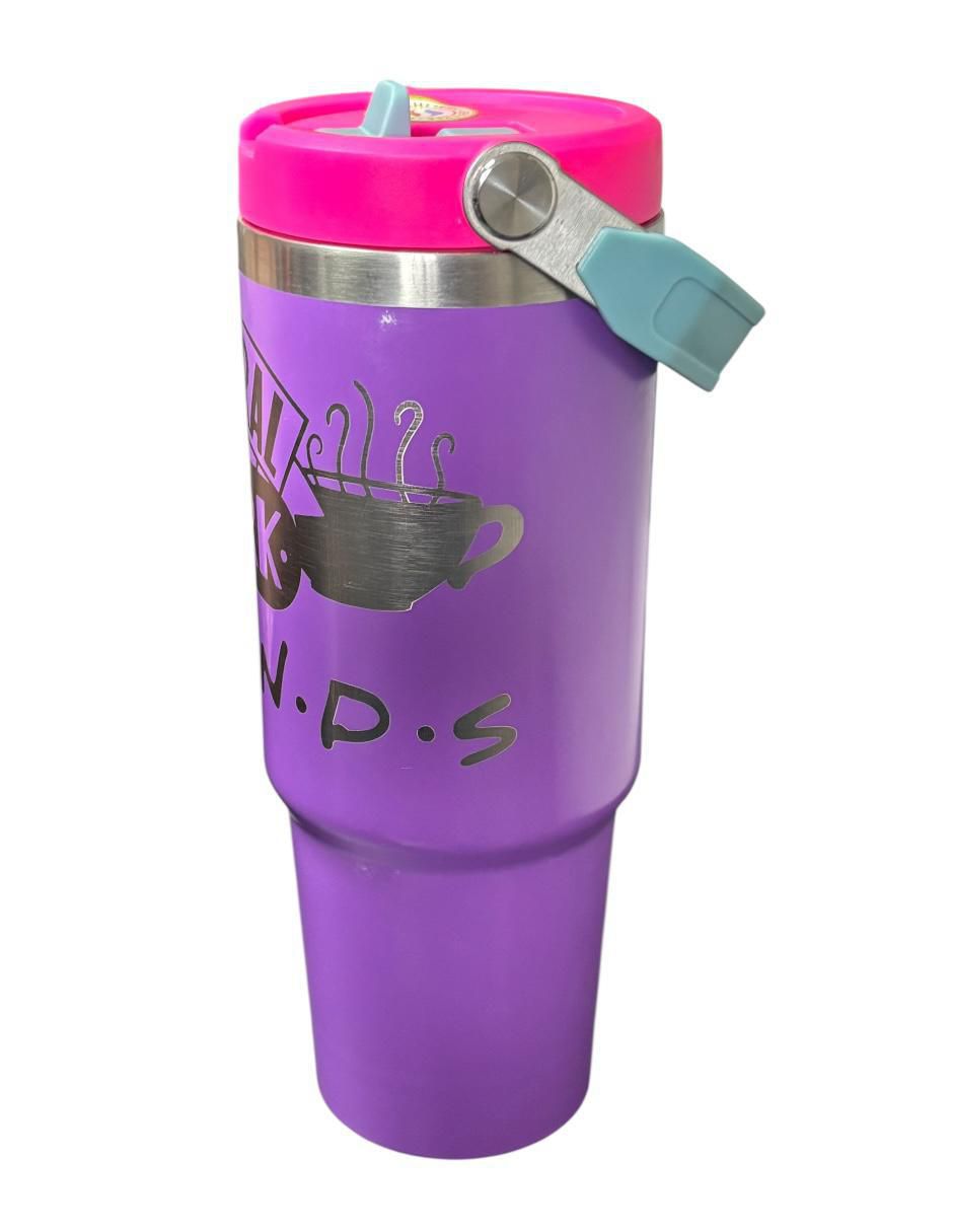 Termo de acero inoxidable Friends con tapa rosca 887 ml 3