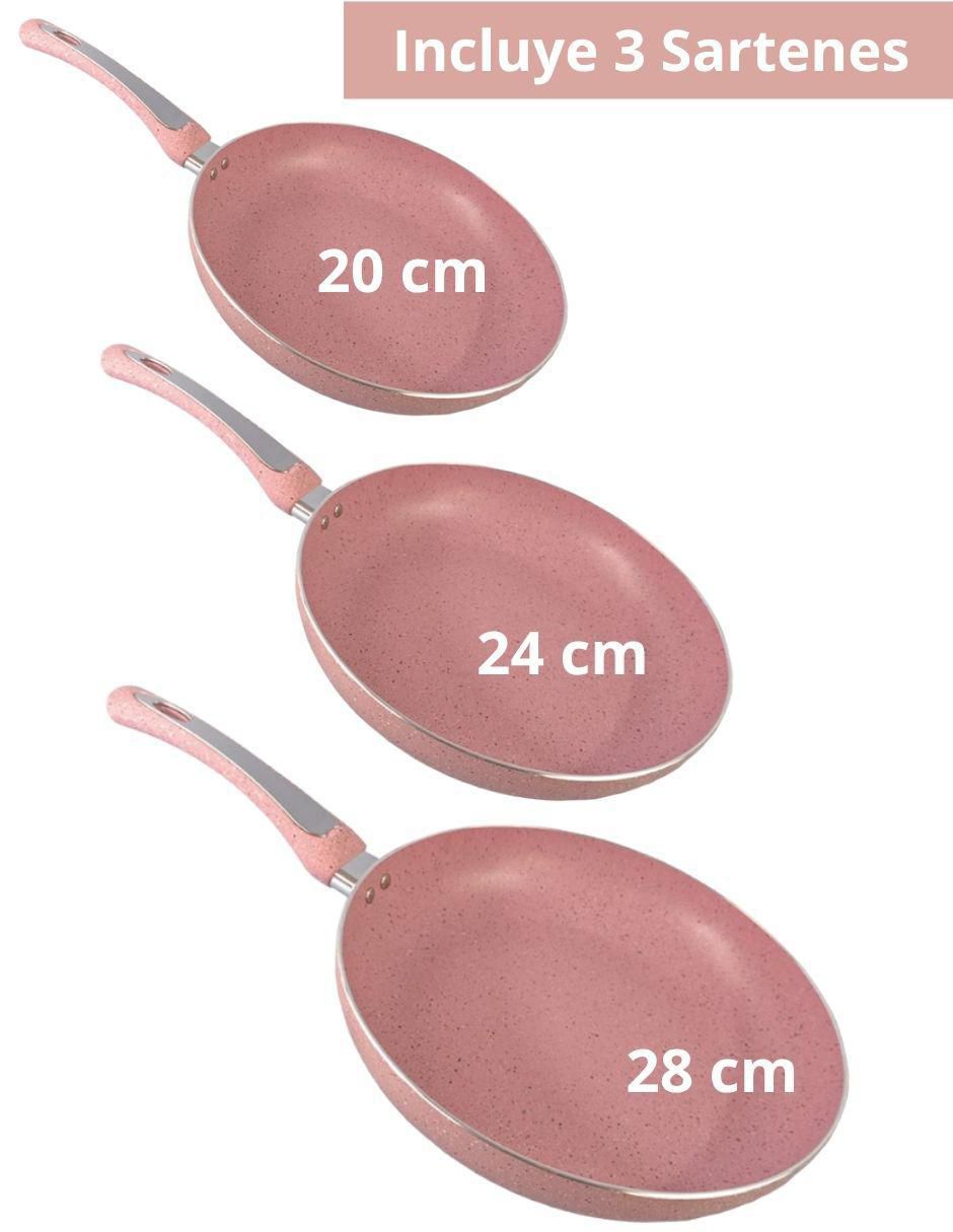 Set de sartenes Dragon Chef de aluminio 3 piezas 6