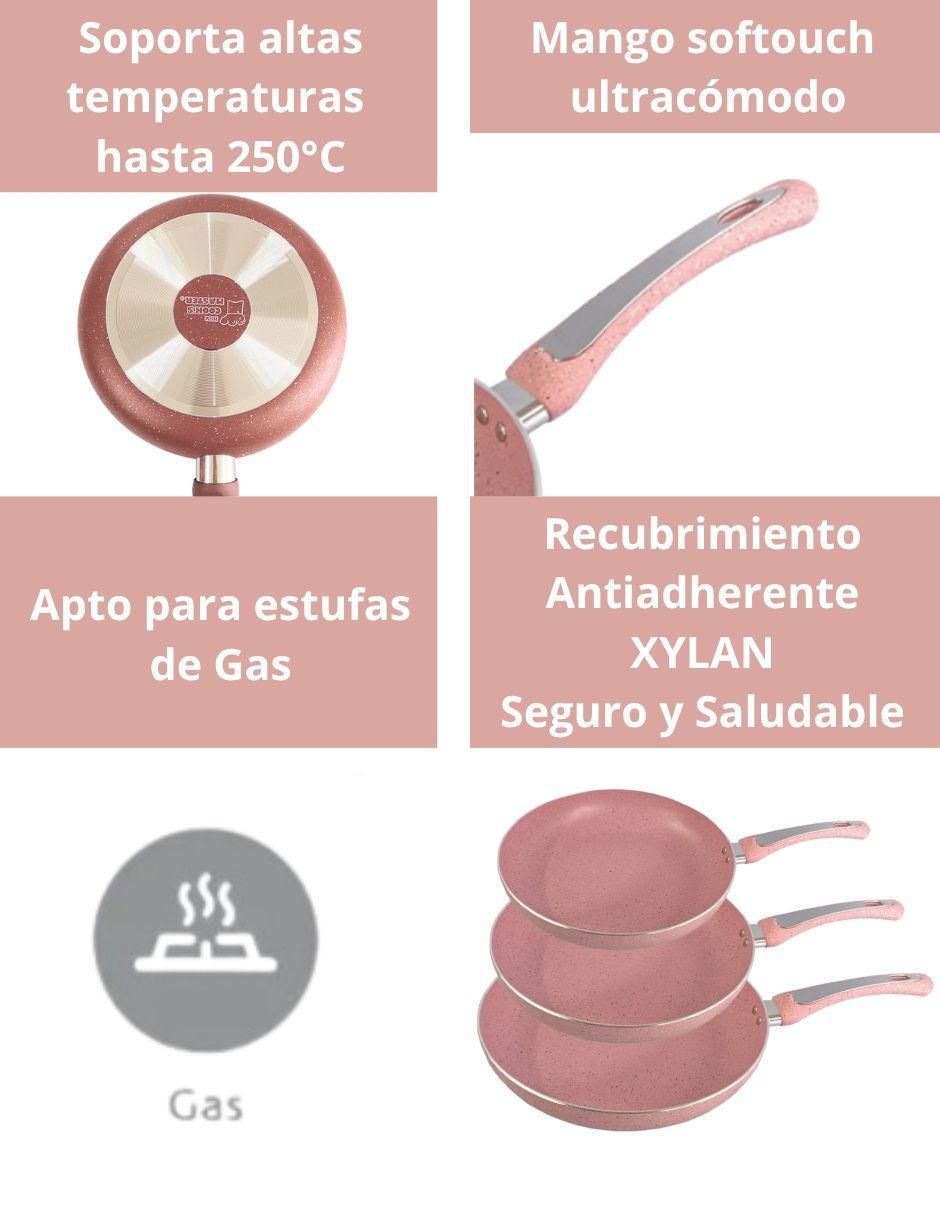 Set de sartenes Dragon Chef de aluminio 3 piezas 3