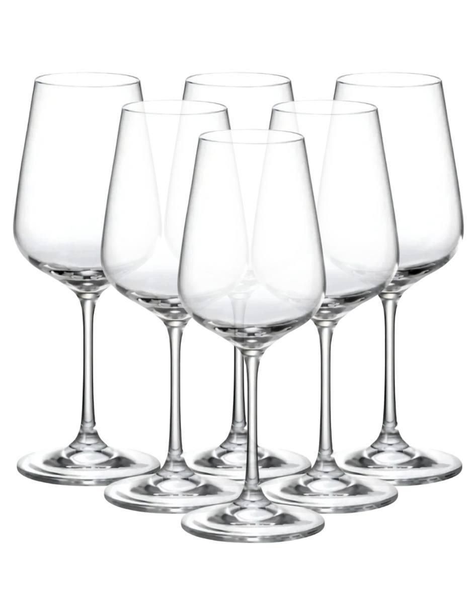 Set de copas para vino Strix de vidrio 6 piezas