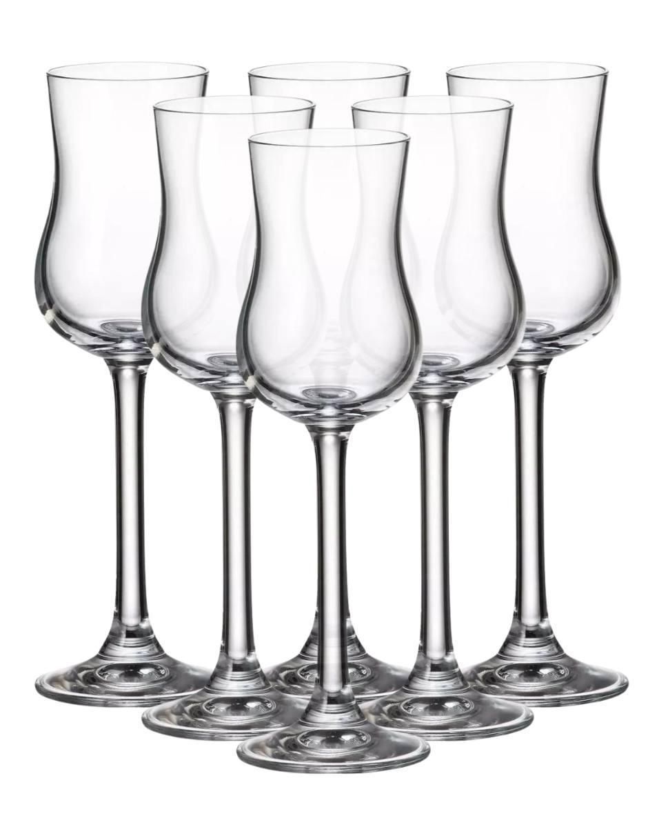 Set de copas para licor Colibri de vidrio 6 piezas